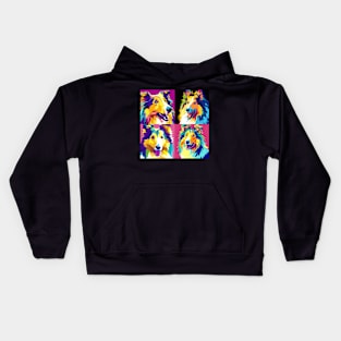 Collie Pop Art - Dog Lover Gifts Kids Hoodie